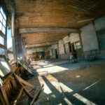Abandoned classroom at the Tenshin School